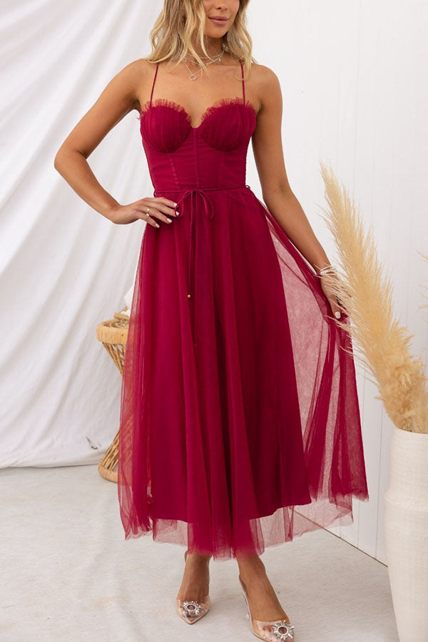 Variant image for Women's Maxi Dress White Size M Chiffon Formal-25