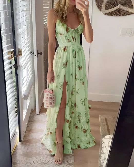 Elegant Women's Lace Floral Midi Dress for Formal Events, Weddings, and Cocktail Parties