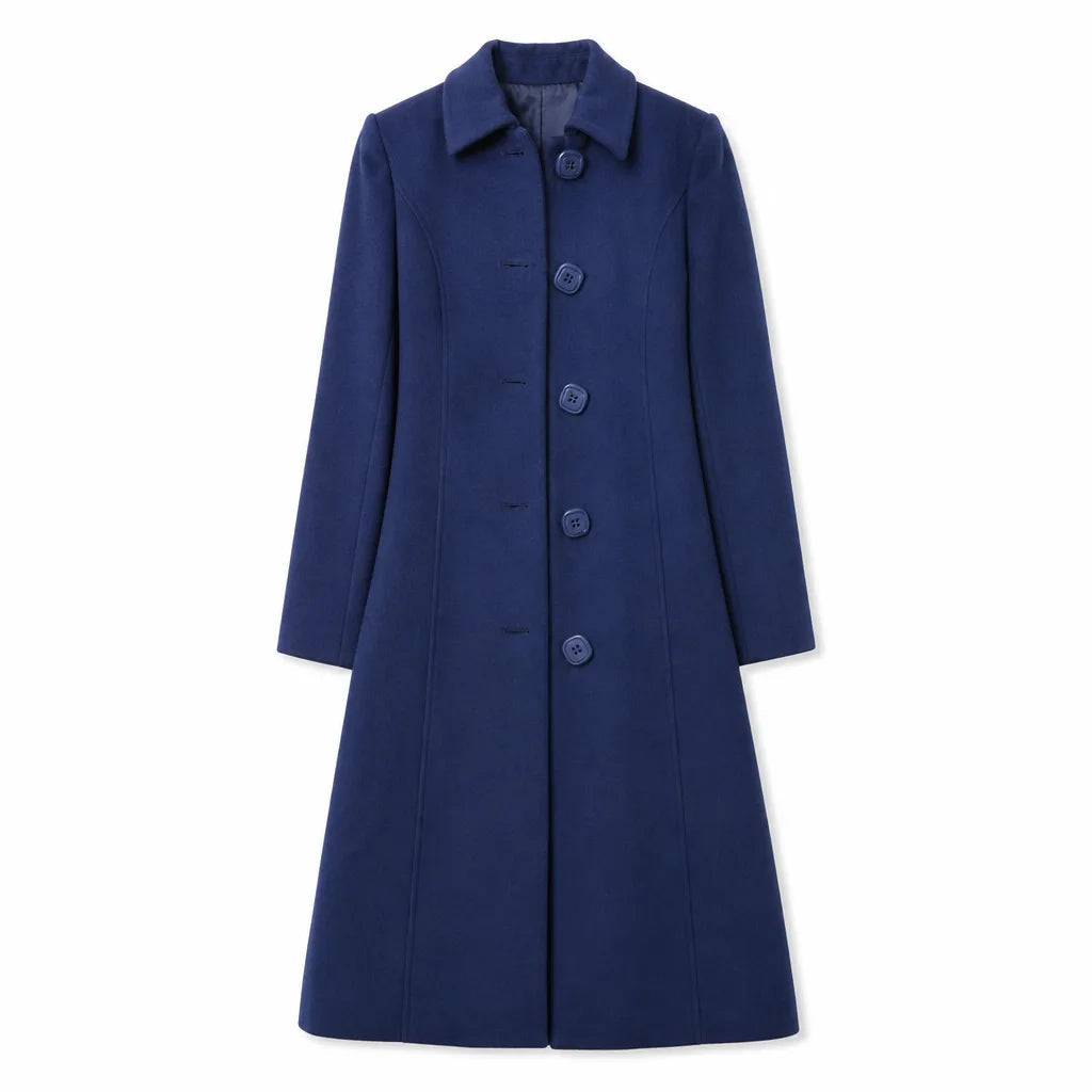 Women's Longline Flared Overcoat – product view 6 | Hensley London