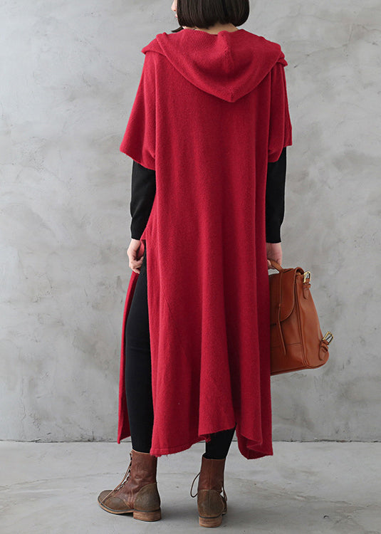 Women's Sweater Dress Red Knit - 5