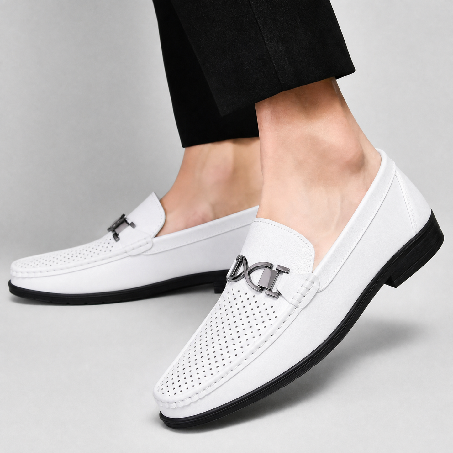 Men's Genuine Italian Leather Loafers – product view | Hensley London