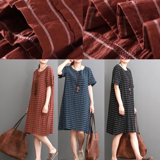 Bella Sundress | Oversized Cotton Shift Dress for Women, Black Striped Summer Style - Image 5
