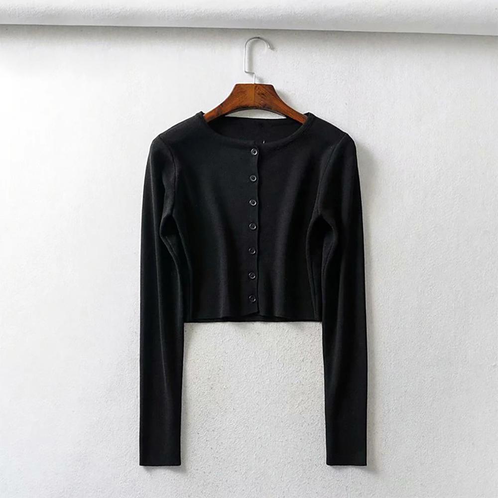 Button-down Crop Top Cardigan 8