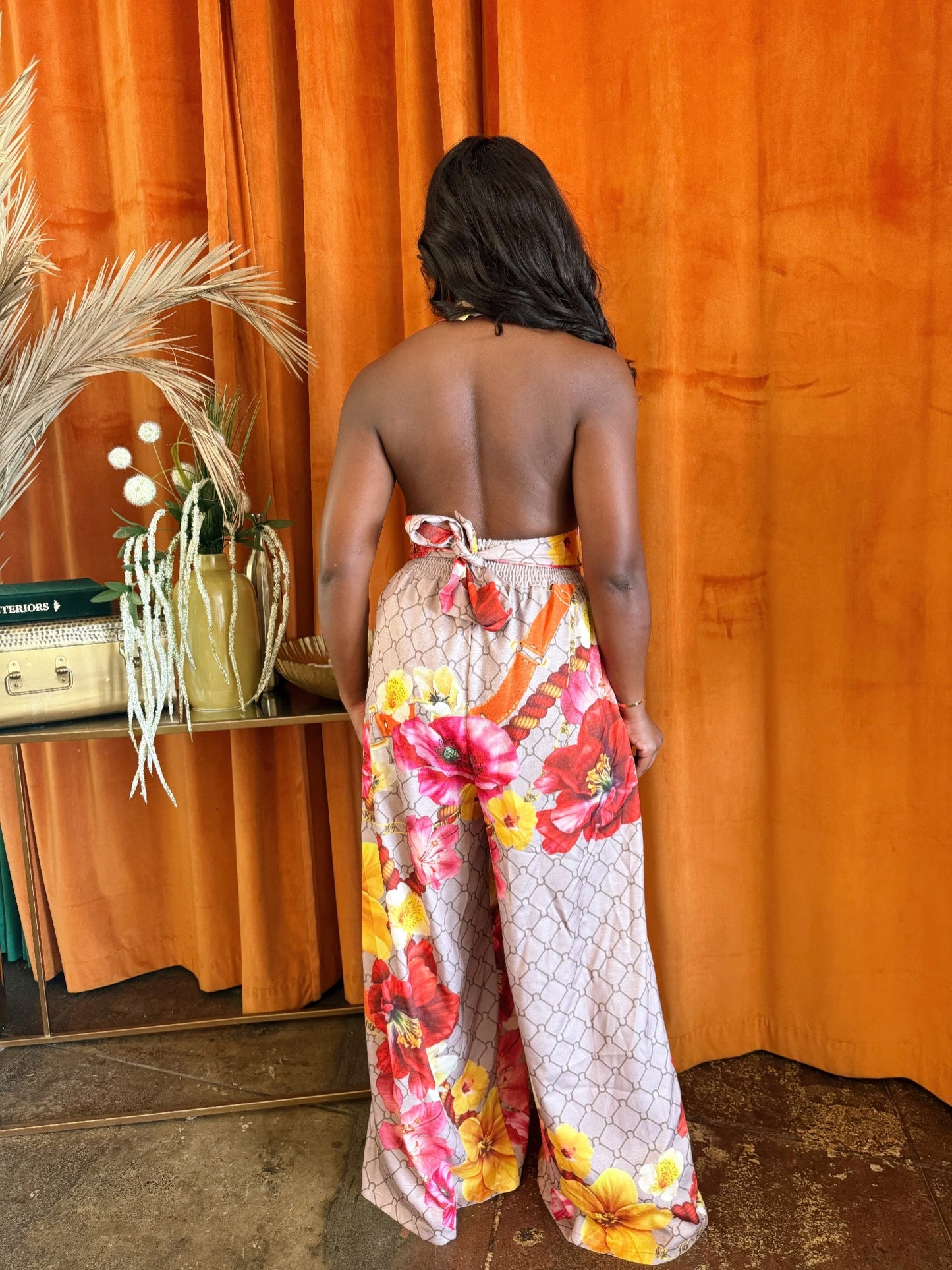 Poppy Women's Jumpsuit | Tropical Floral Print - Image 3