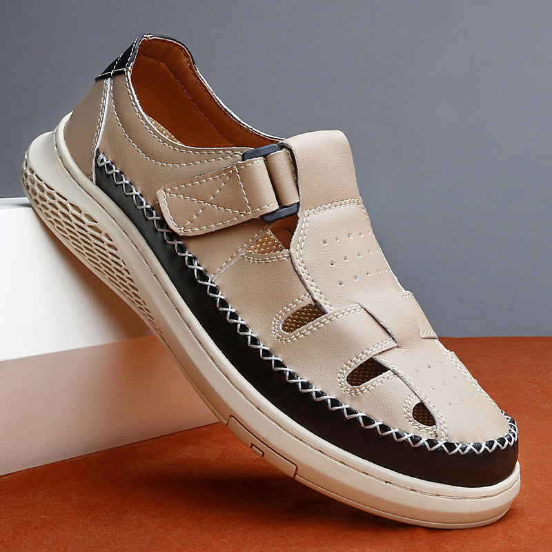 Men's Genuine Leather Fisherman Sandals – product view | Hensley London