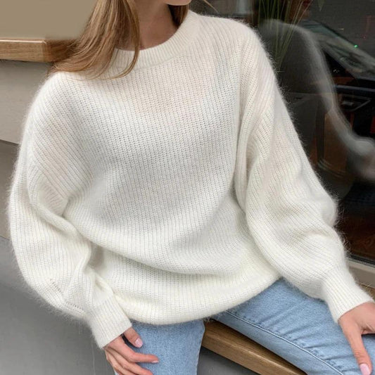 Candy-Colored Oversized Knitted Long Sleeve Pullover Sweaters 1