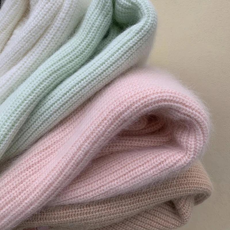 Candy-Colored Oversized Knitted Long Sleeve Pullover Sweaters 5