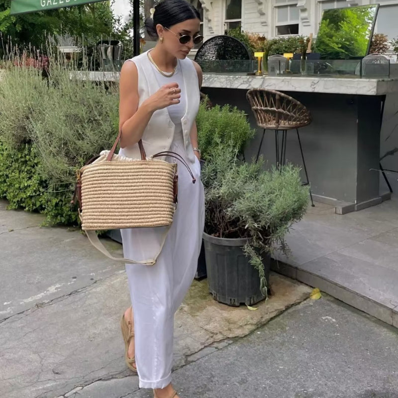 Chic Deep V-neck Sleeveless Vest Fashion for Women 4