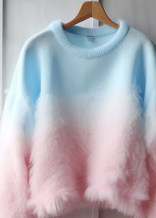 Women's Sweater Gradient Color Cozy Cotton Knit - 2