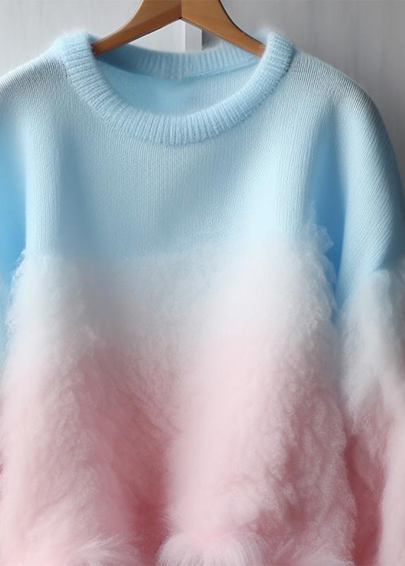 Women's Sweater Gradient Color Cozy Cotton Knit - 4