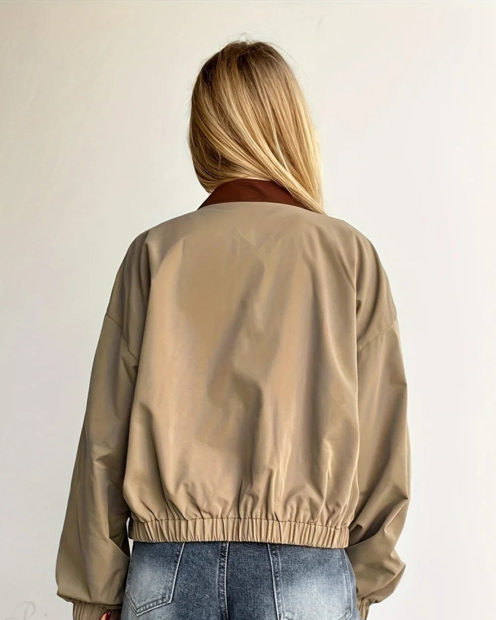 Coco Women's Jacket | Colorblock Design, Loose Fit 4