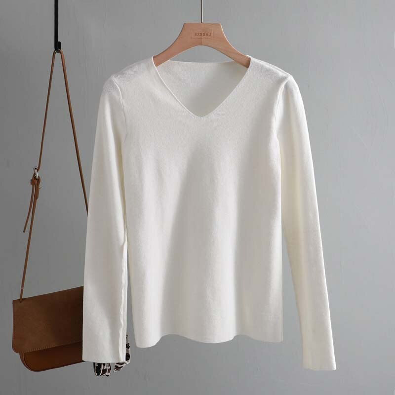 Chic and Casual Winter's Basic Long Sleeve Pullover Sweaters 12