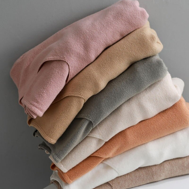 Chic and Casual Winter's Basic Long Sleeve Pullover Sweaters 4