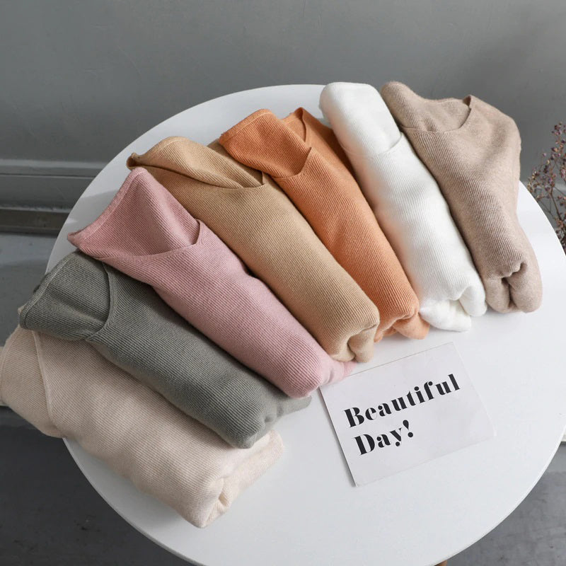 Chic and Casual Winter's Basic Long Sleeve Pullover Sweaters 6