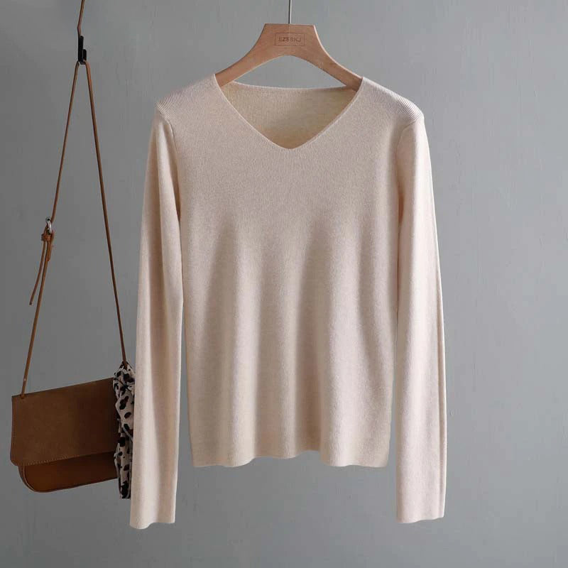 Chic and Casual Winter's Basic Long Sleeve Pullover Sweaters 9