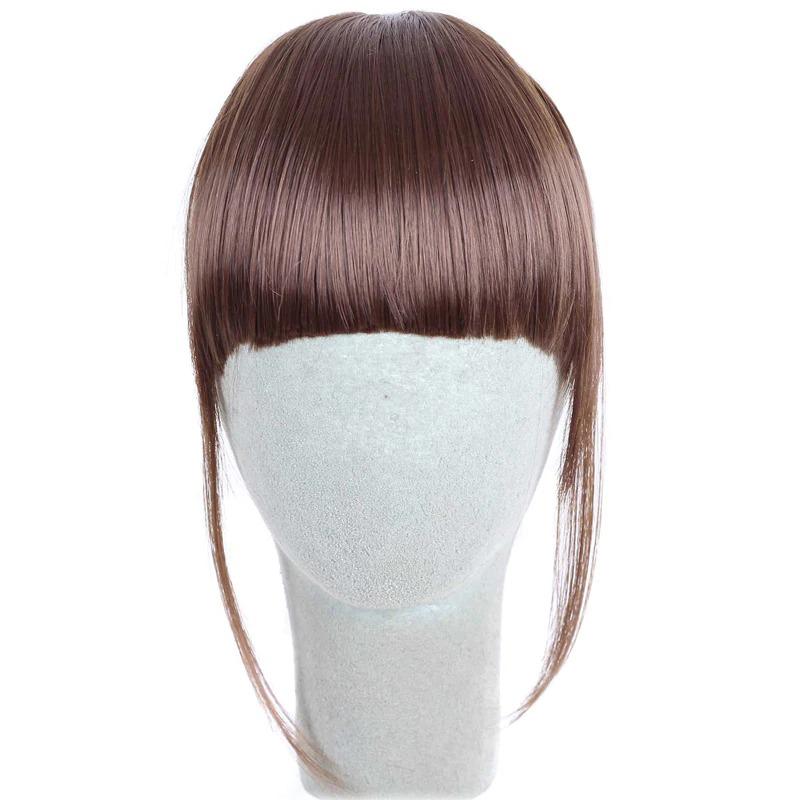 Clip-In Wispy Bangs Hair Extensions – High-Quality Synthetic Fiber, 6-Inch Length 12