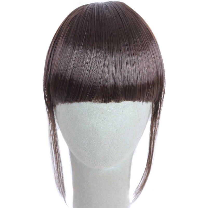 Clip-In Wispy Bangs Hair Extensions – High-Quality Synthetic Fiber, 6-Inch Length 19