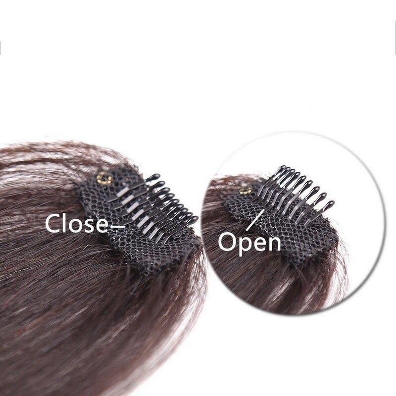 Clip-In Wispy Bangs Hair Extensions – High-Quality Synthetic Fiber, 6-Inch Length 3