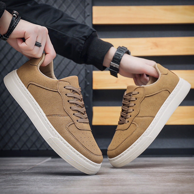 Men's Suede Low-Top Sneakers – product view | Hensley London