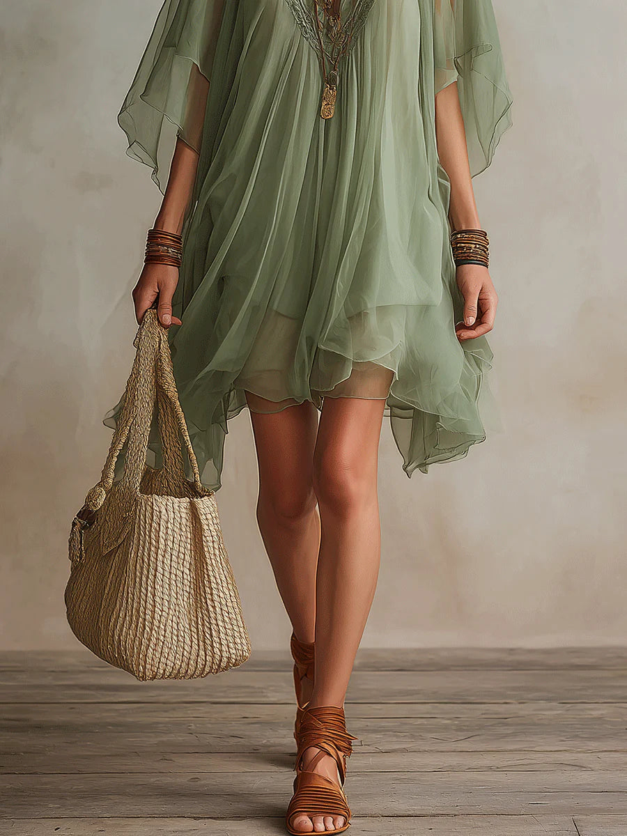 Women's Elegant Fitted Mini Dress – Full Length View | Hensley London