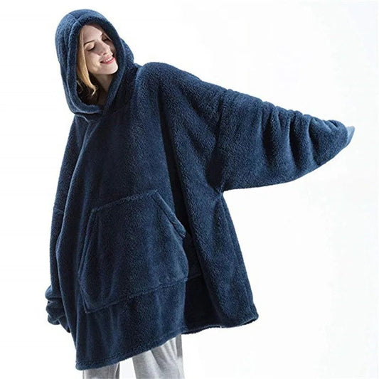 Cozy Oversized Hooded Fleece Sweater for Warm Winter Days and Nights 1