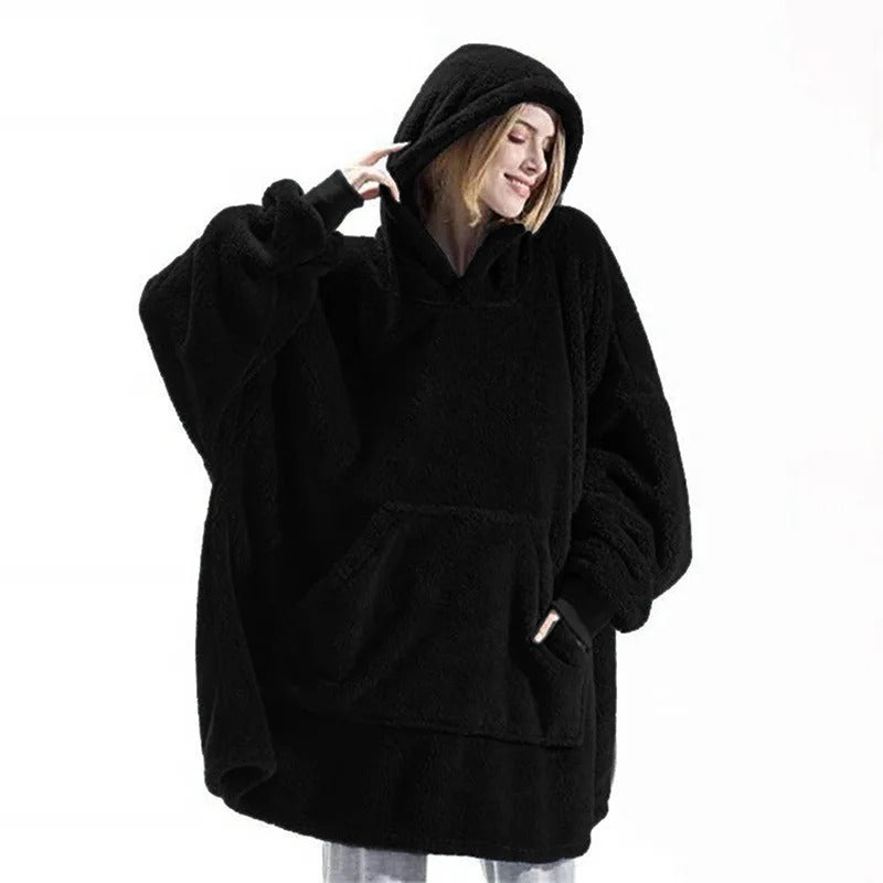 Cozy Oversized Hooded Fleece Sweater for Warm Winter Days and Nights 3