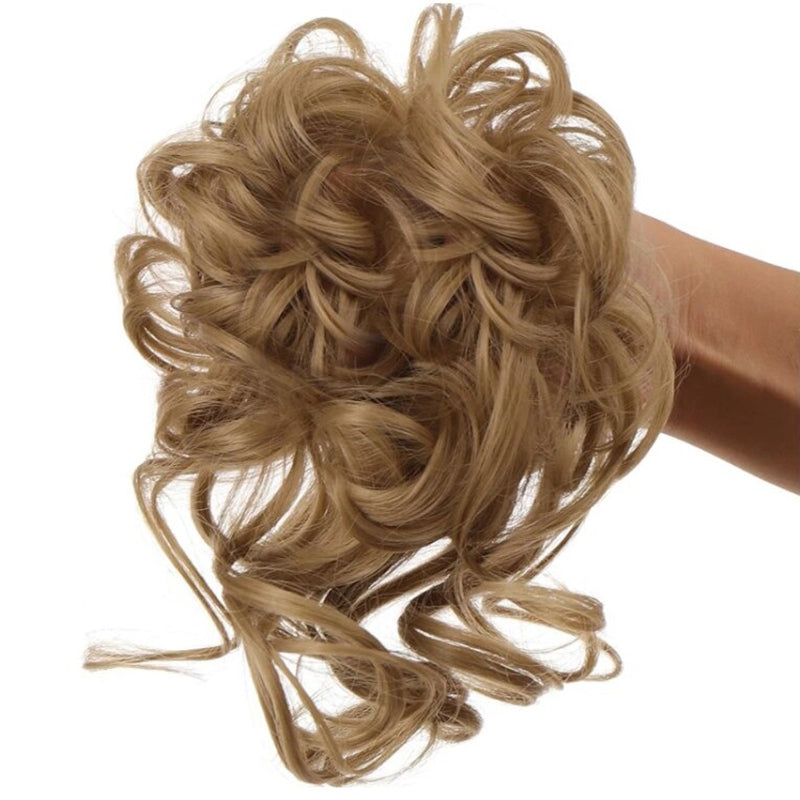 Curly Hair Extensions for Women – Easy Wrap Messy Bun Scrunchy in Bamboo Fiber, Lightweight and Comfortable 10