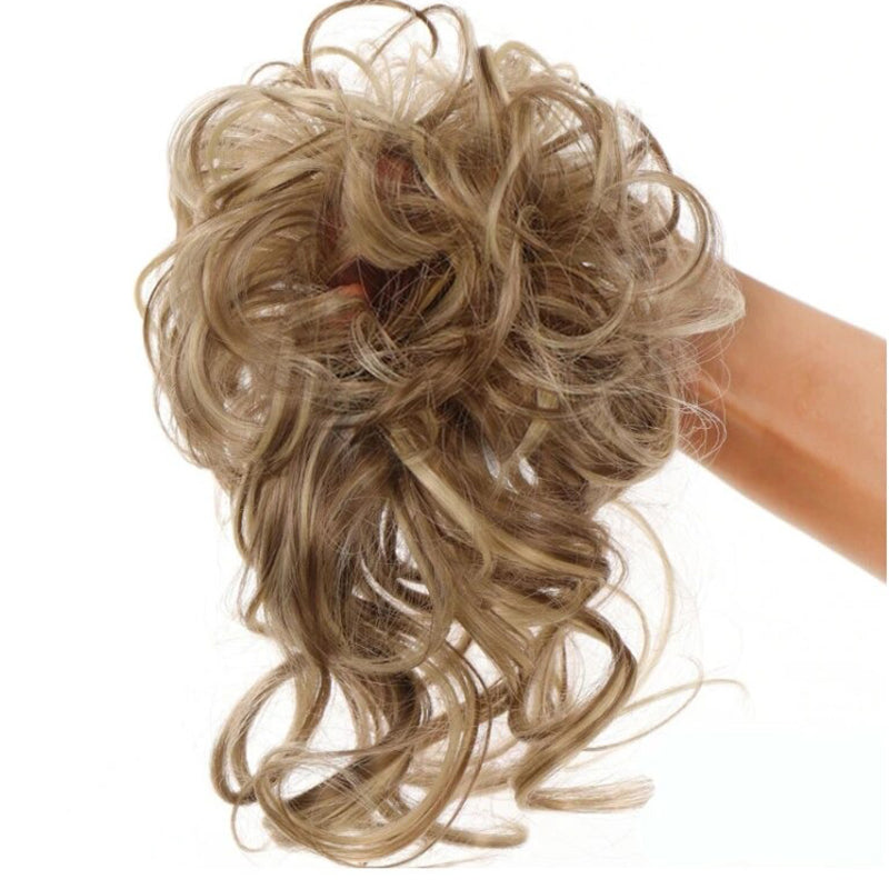 Curly Hair Extensions for Women – Easy Wrap Messy Bun Scrunchy in Bamboo Fiber, Lightweight and Comfortable 11