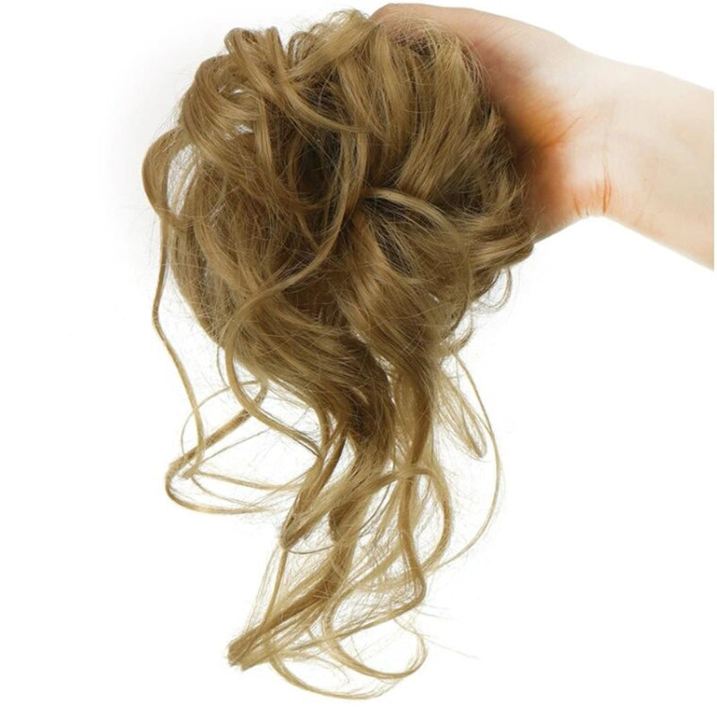 Curly Hair Extensions for Women – Easy Wrap Messy Bun Scrunchy in Bamboo Fiber, Lightweight and Comfortable 6