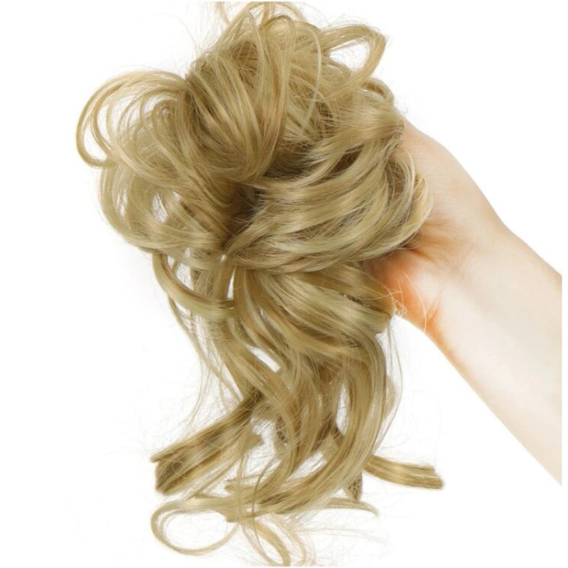 Curly Hair Extensions for Women – Easy Wrap Messy Bun Scrunchy in Bamboo Fiber, Lightweight and Comfortable 7