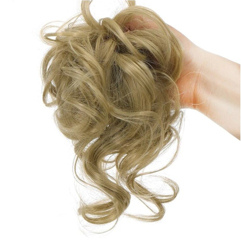 Curly Hair Extensions for Women – Easy Wrap Messy Bun Scrunchy in Bamboo Fiber, Lightweight and Comfortable 8