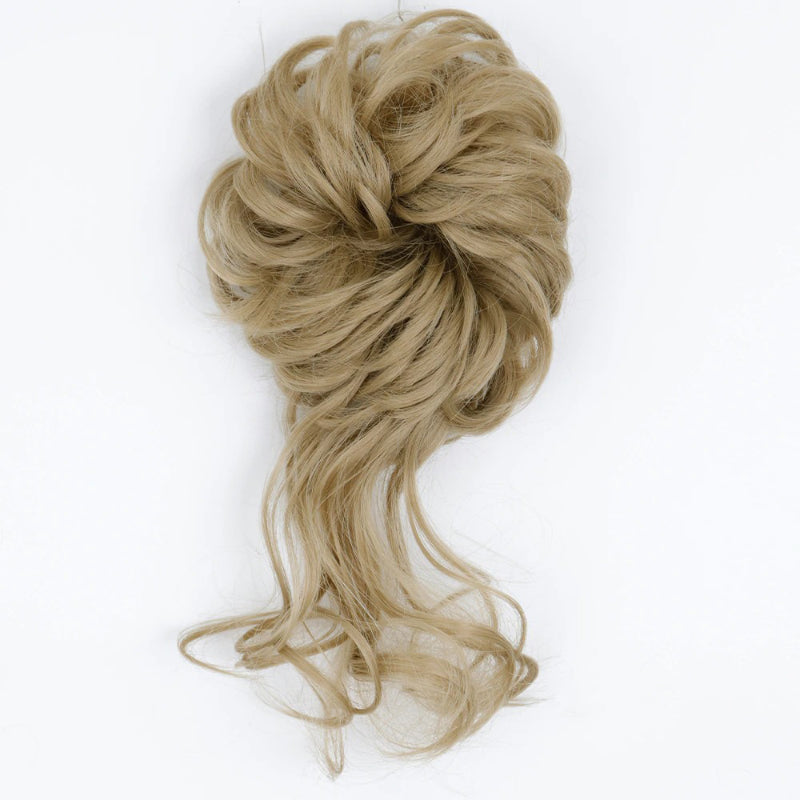 Curly Messy Hair Bun Scrunchie Extension - Easy-to-Use Hair Accessory for Instant Volume and Length 15