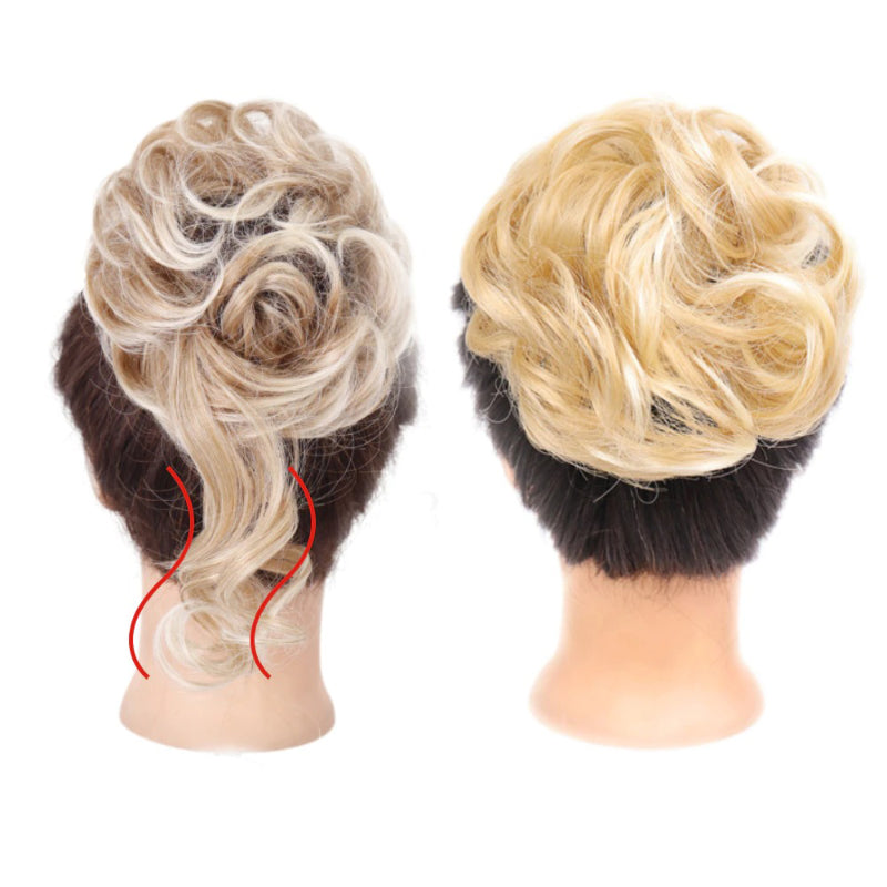 Curly Messy Hair Bun Scrunchie Extension Wig – Effortless Hair Accessory for Chic Style 2