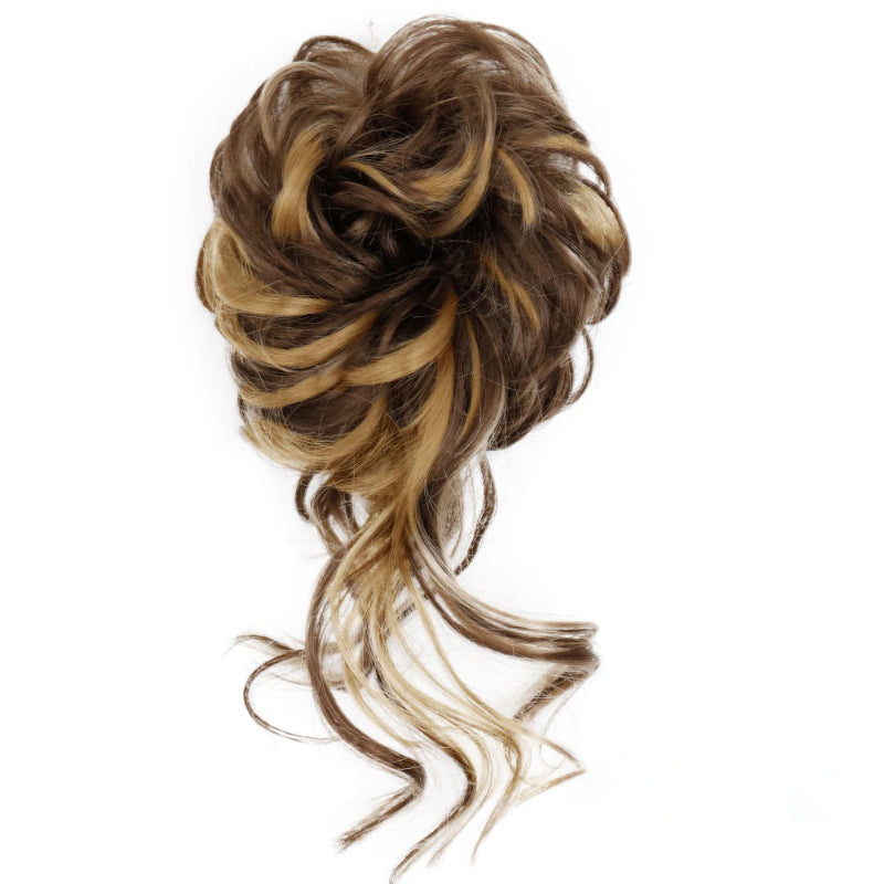 Curly Messy Hair Bun Scrunchie Extension Wig – Effortless Hair Accessory for Chic Style 23