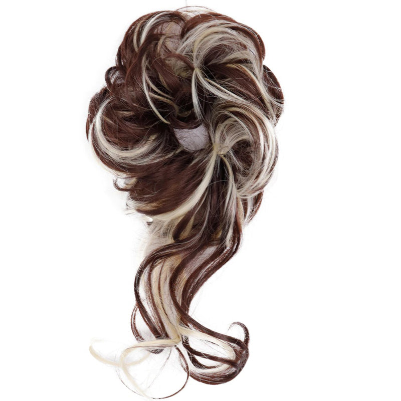 Curly Messy Hair Bun Scrunchie Extension Wig – Effortless Hair Accessory for Chic Style 29