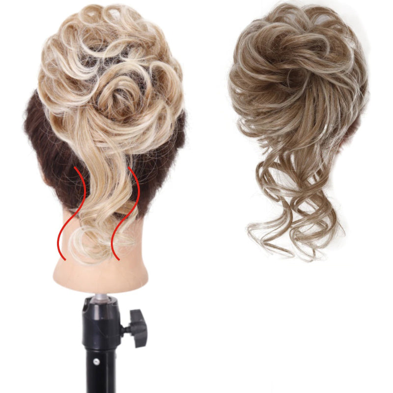 Curly Messy Hair Bun Scrunchie Extension Wig – Effortless Hair Accessory for Chic Style 3