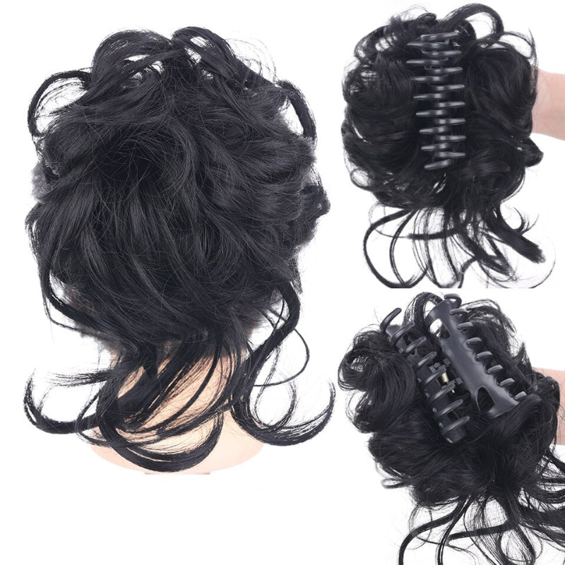 Curly Messy Ponytail Claw Clip-in Hair Bun Extension – Lightweight and Easy to Use 0