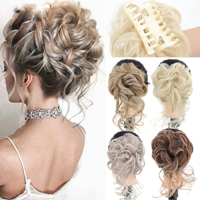 Curly Messy Ponytail Claw Clip-in Hair Bun Extension – Lightweight and Easy to Use 1