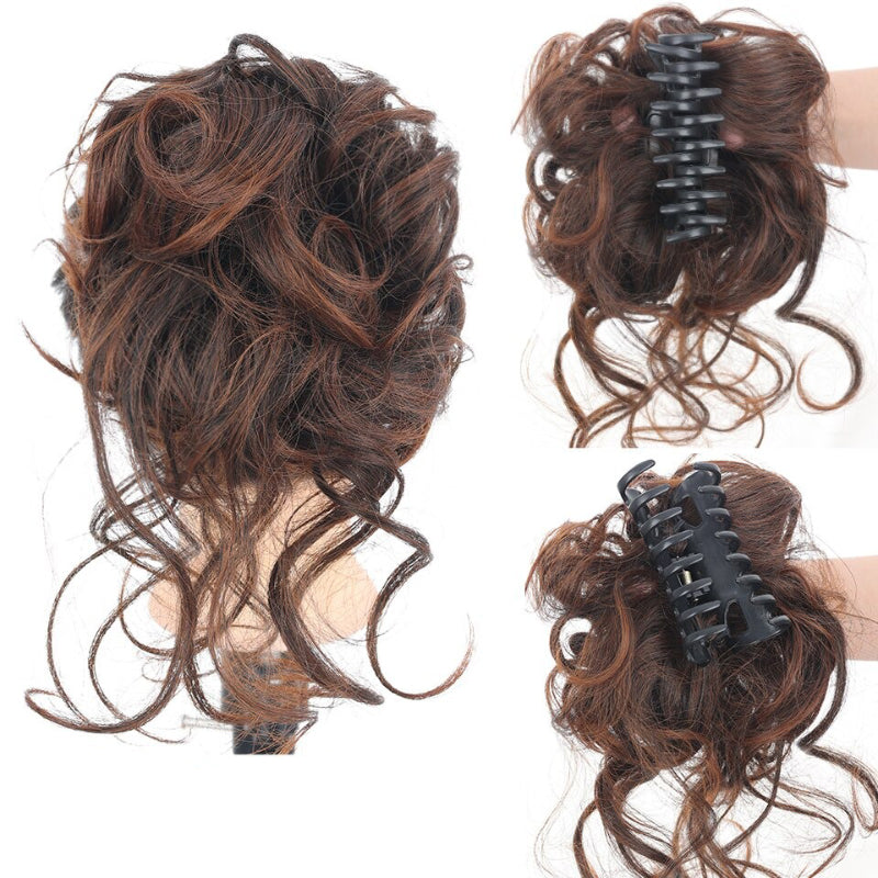 Curly Messy Ponytail Claw Clip-in Hair Bun Extension – Lightweight and Easy to Use 6