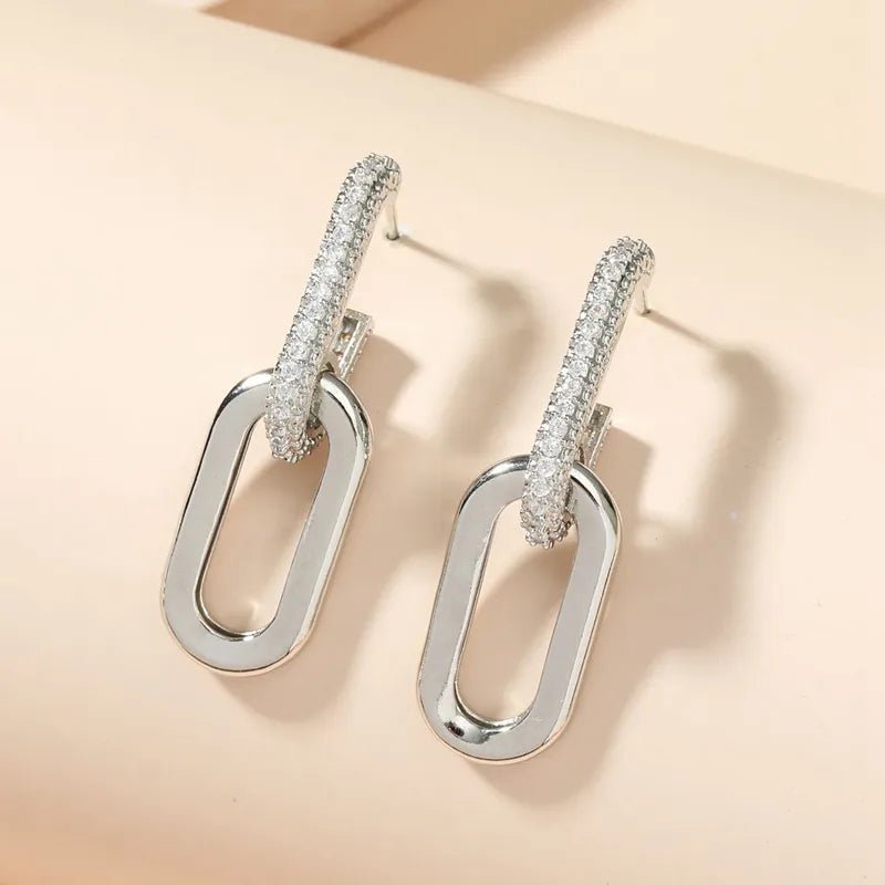 Dainty Loop Deluxe Earrings with Cubic Zirconia – Gold, Silver, and Rose Gold Options 5