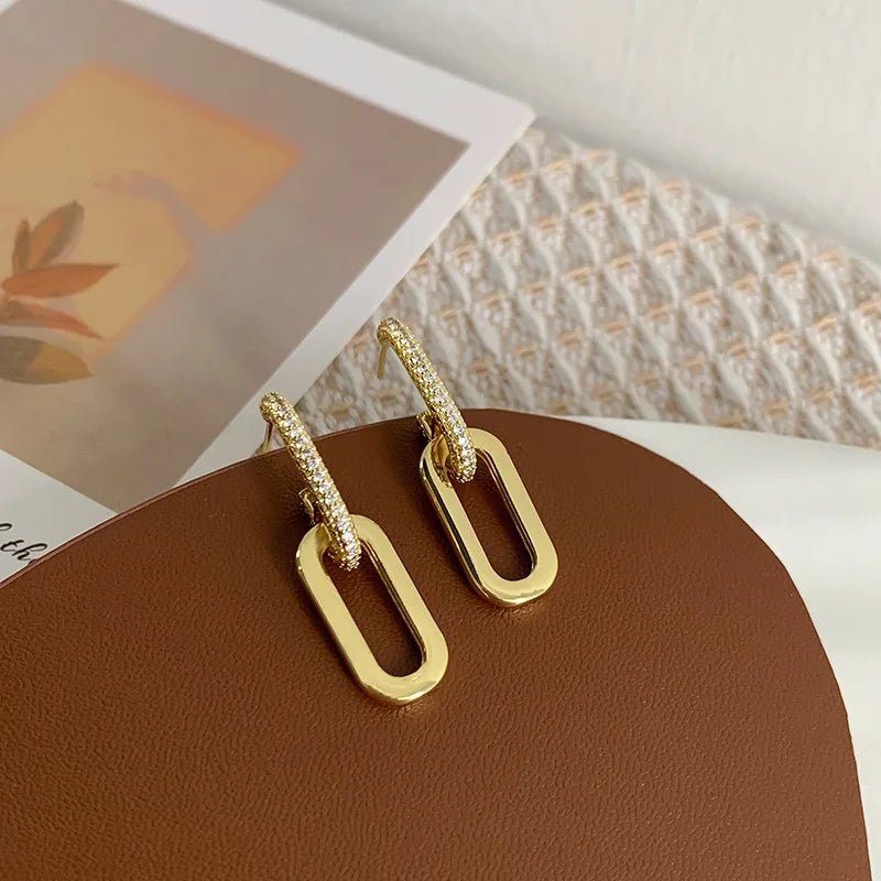 Dainty Loop Deluxe Earrings with Cubic Zirconia – Gold, Silver, and Rose Gold Options 7