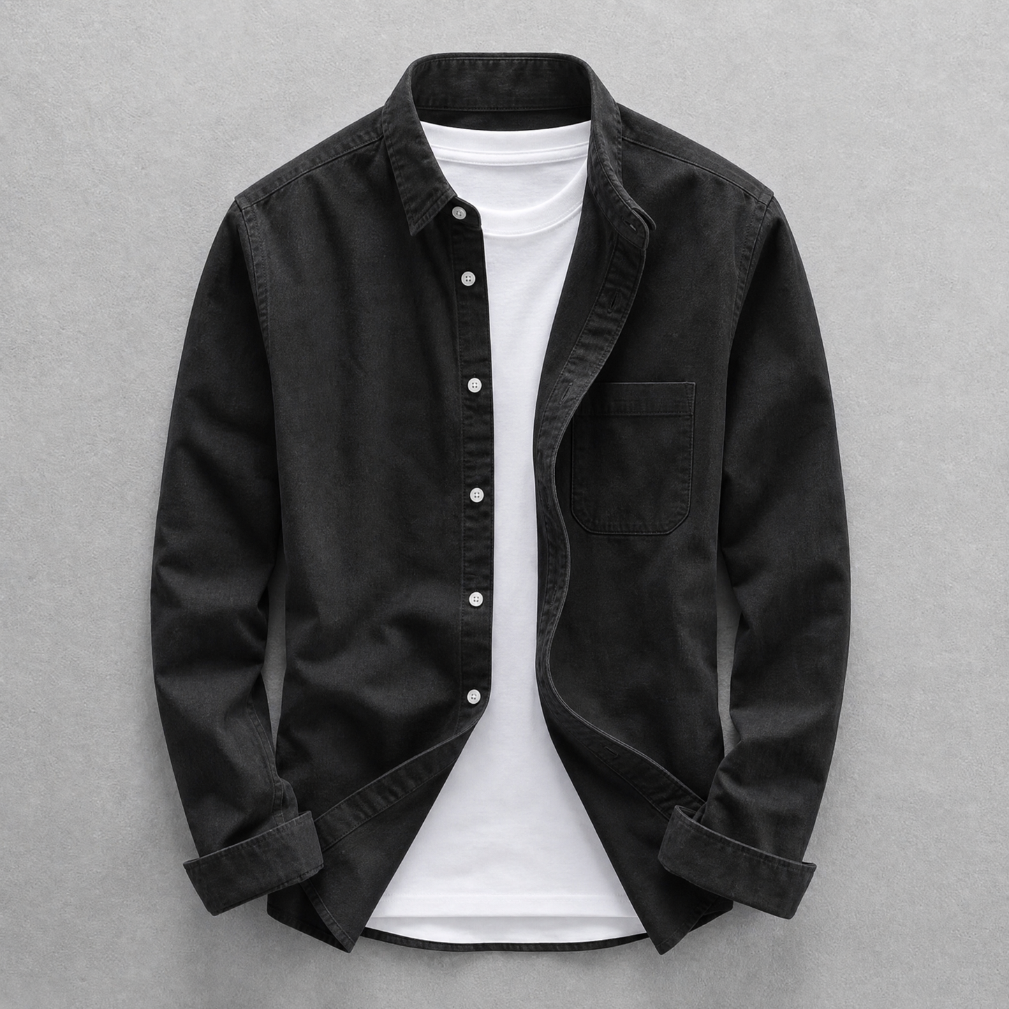Men's Vintage Cotton Oxford Shirt – product view | Hensley London