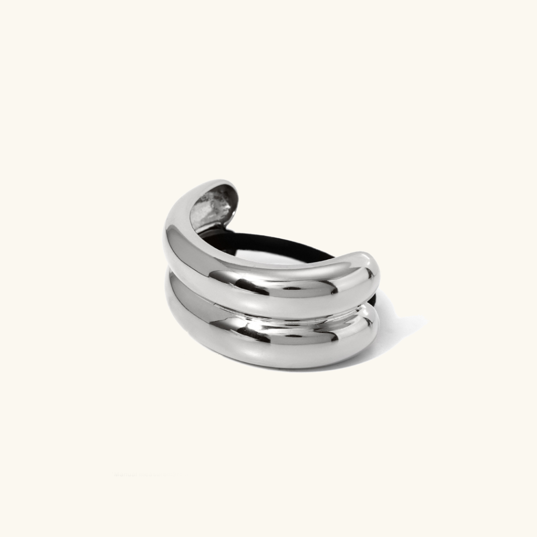 Double Arch Pony Cuff – 18k Gold-Plated Stainless Steel Hair Accessory for Women, Lightweight and Durable Design 4