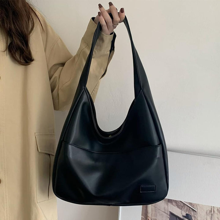 Women's Handbag Black Medium Faux Leather-5