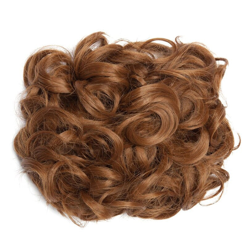 Easy Stretch Clip-in Large Curly Hair Bun Extension for Instant Volume 0