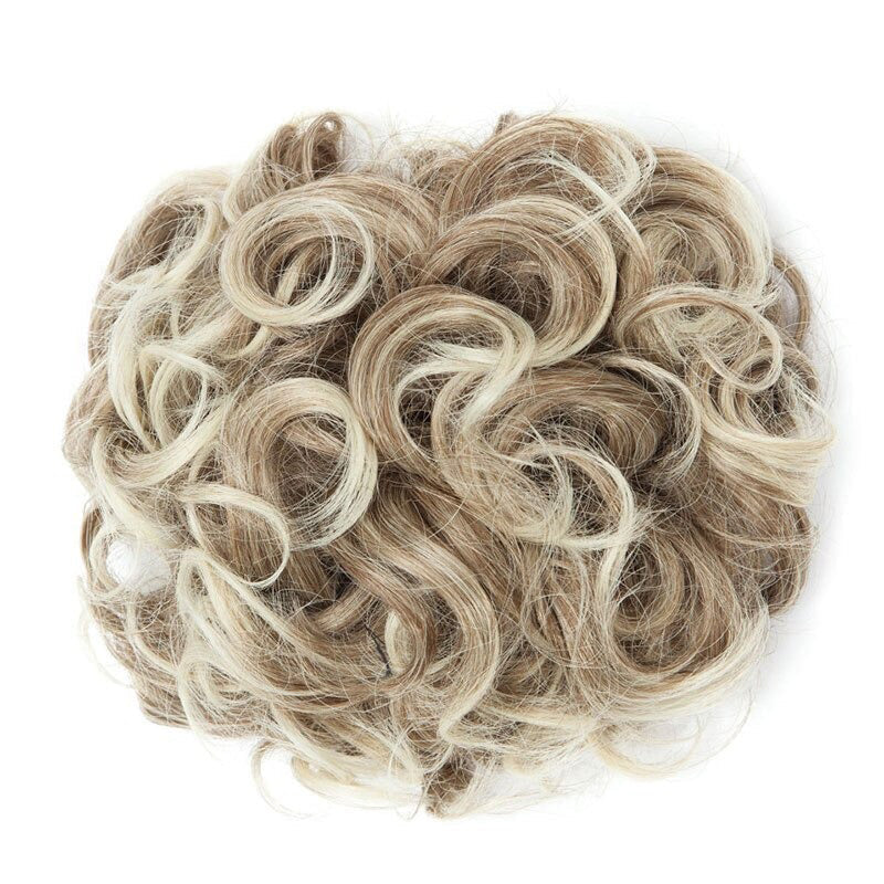 Easy Stretch Clip-in Large Curly Hair Bun Extension for Instant Volume 14