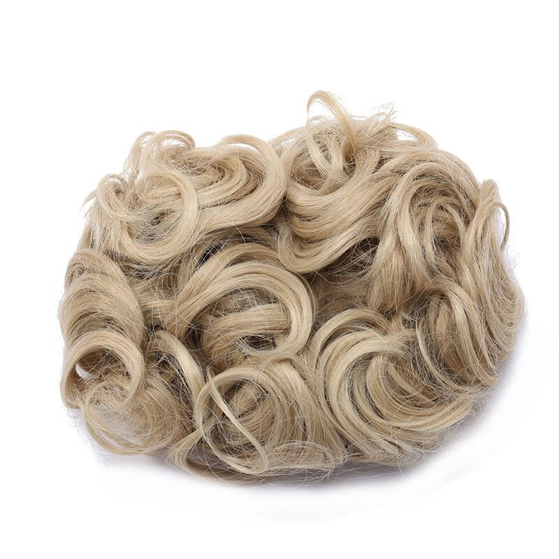 Easy Stretch Clip-in Large Curly Hair Bun Extension for Instant Volume 17