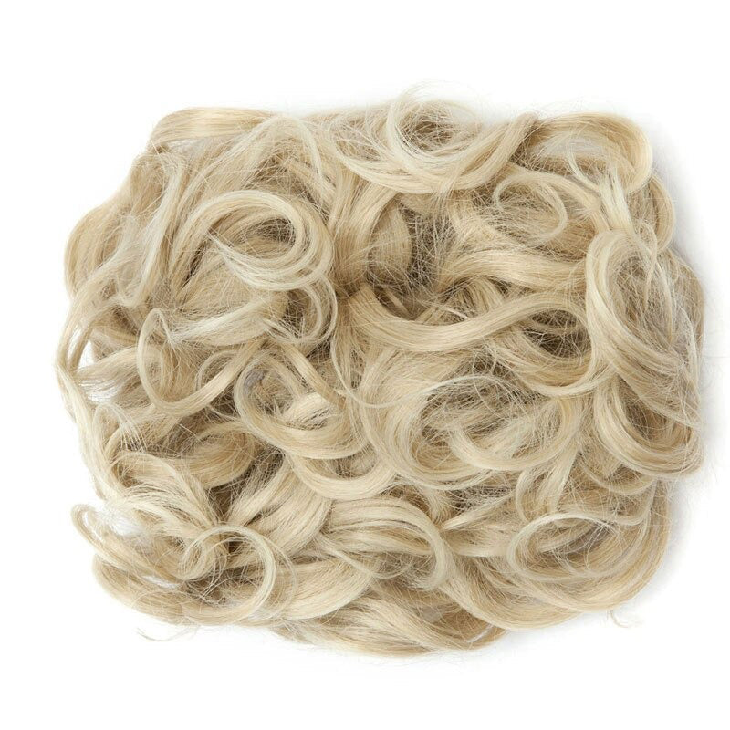 Easy Stretch Clip-in Large Curly Hair Bun Extension for Instant Volume 20