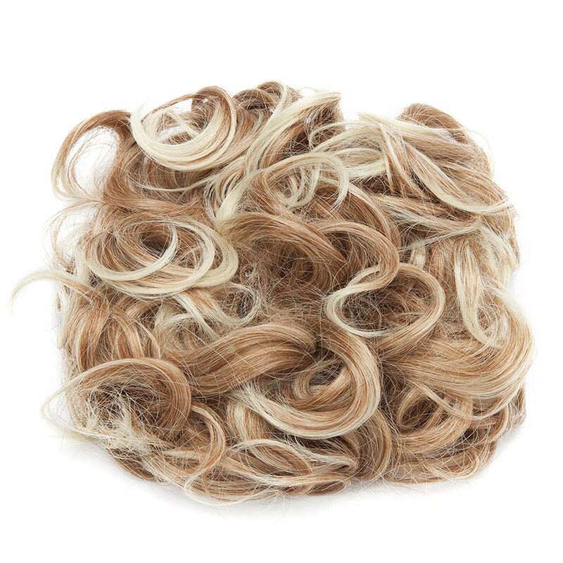 Easy Stretch Clip-in Large Curly Hair Bun Extension for Instant Volume 25