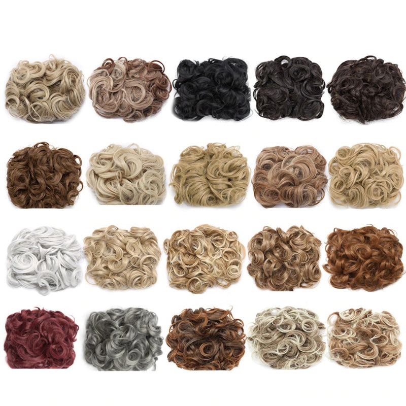 Easy Stretch Clip-in Large Curly Hair Bun Extension for Instant Volume 6